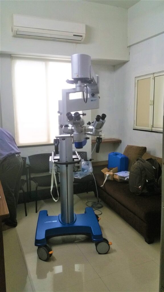 A smaller microscope for  Surgeries on Spinal problems was Installed with German Donation.